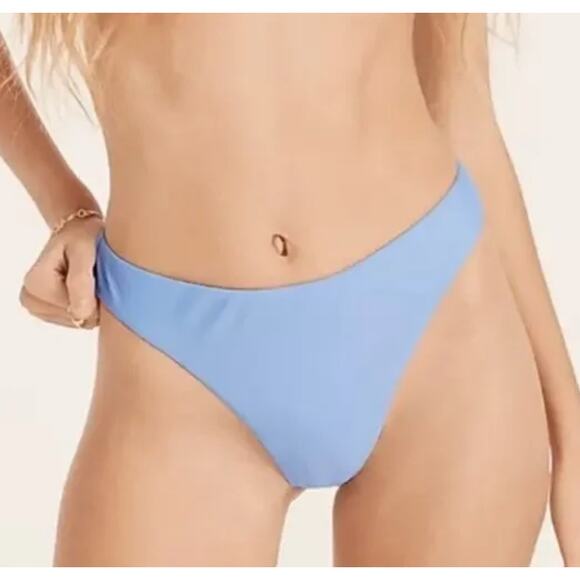 2/$15 NWT J. Crew High-Rise Bikini Bottom Light Blue High-Cut UPF 50+ Size XS - Picture 1 of 9